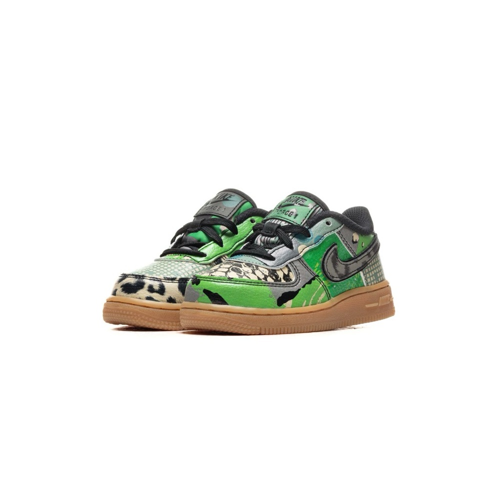 RARE Nike Air Force 1 City of Dreams | US Toddler 7C - Black Green Animal NWOT - Picture 2 of 11